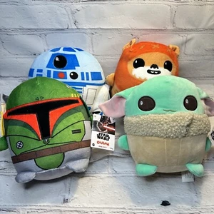 Star Wars Cuutopia Plüschkissen Squishmallow 4-teiliges Set Disney Mattel Neu mit Etikett - Bild 1 von 14