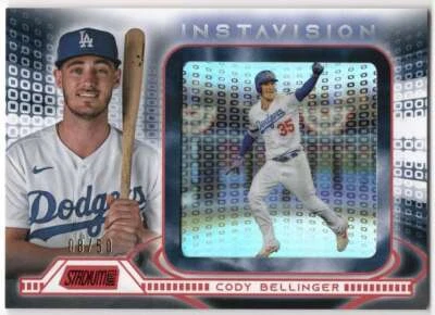 Cody Bellinger 2021 Stadium Club IR-CBE Instavision RED SP 08/50 - Image 1 of 2