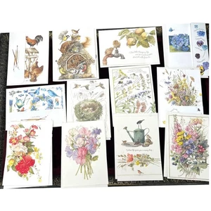 12 Marjolein Bastin Hallmark Greeting Cards & Envelopes Floral & Birds #2 - Picture 1 of 6