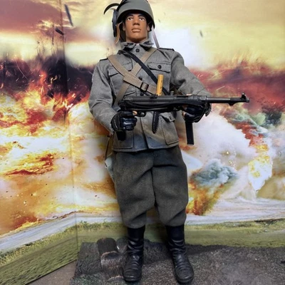 WWII German Italian Soldier With Mp40 And Ammo 1/6 Scale - Image 1 of 4