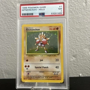 Hitmonchan 007/102 Base Set Holo PSA 7 NM - Picture 1 of 2