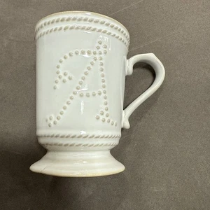 Nueva taza de té de café con monograma de gres “A” con cuerda Food Network sin etiquetas 12 oz - Imagen 1 de 5
