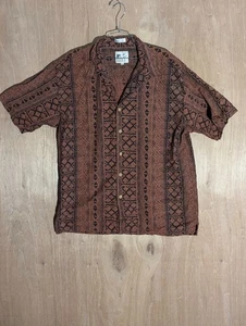 Me Sport Camisa Abotonada Hombre Talla XL Manga Corta Cuello Azteca Marrón - Imagen 1 de 8