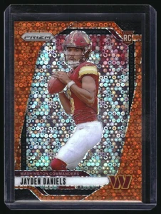 2024 Panini Prizm - Rookies Jayden Daniels #347 Orange Disco Prizm (RC) - Foto 1 di 2