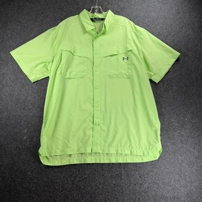 Under Armour Men's Loose Fit Short Sleeve Button Up Fishing Shirt HeatGear XXL - Image 1 of 4