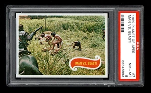 1969 Topps Planet of the Apes #7 Man vs. Beast! PSA 8 - Picture 1 of 2