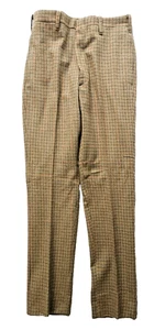 Vintage 70s Lord & Taylor Houndstooth Wool Slacks Men W31" x L29" - Picture 1 of 11