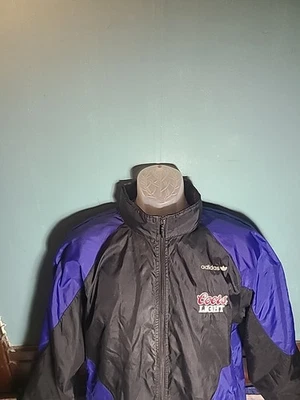 Винтажный 80'S-90'S Adidas Coors свет нейлона куртка ветровка мужской размер большой L  - Изображение 1 из 4