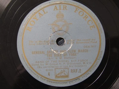 1942 Royal Air Force March / General Salute & Slow March 10" Shellac Disc 78 rpm - Image 1 of 4
