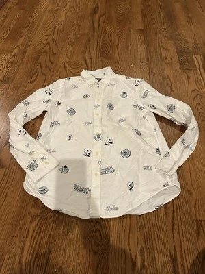 Camisa manga larga Ralph Lauren abotonada blanca de algodón para niños talla XL 18-20 Preppy  Foto 1 de 4