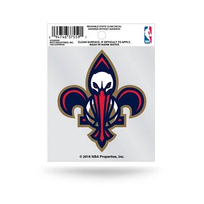 New Orleans Pelicans Fleur de Lis Static Cling Window Decal NEW Free Ship Zion Foto 1 de 2