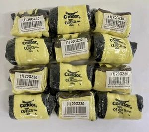 Condor Cut Resistant Gloves Yellow and Black Size Large 20GZ30 12 Pair - Picture 1 of 4