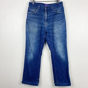 Pantalones de mezclilla Ralph Lauren etiqueta púrpura para mujer 32 azul pierna recta cintura alta (29X27) - Imagen 1 de 19