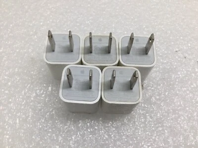 Lot of 5 - OEM Authentic Apple iPhone 5W Wall Charger Adapter Cube A1385 - Image 1 of 3