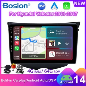 Android 14 Car Stereo Radio GPS CarPlay Head Unit For Hyundai Veloster 2011-2017 - Picture 1 of 24