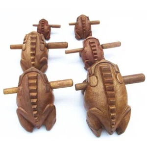 Wood Frog Handcraft Croaking Sound Frog Percussion Musical Instrument Nice = - Picture 1 of 26