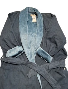 UGG MEN'S ROBE ROBINSON NAVY HEATHER FLEECE BATHROBE CLASSIC SOFT SIZE L/XL NEW - Picture 1 of 13