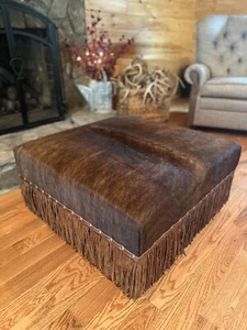 cowhide ottoman - Picture 1 of 7