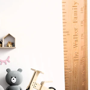 Personalised Wooden Height Chart Ruler Metric Imperial feet & Inches and Cm - Picture 1 of 9