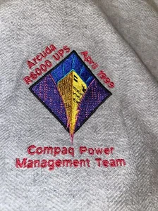 Vintage Compaq Polo shirt 1999 gray XL by Vantage custom classics - Picture 1 of 5