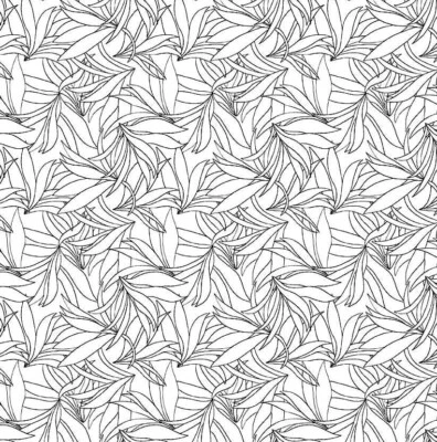 Northcott – Ebony & Ivory – White Leaf – White, Fabric by the Yard - Image 1 of 4