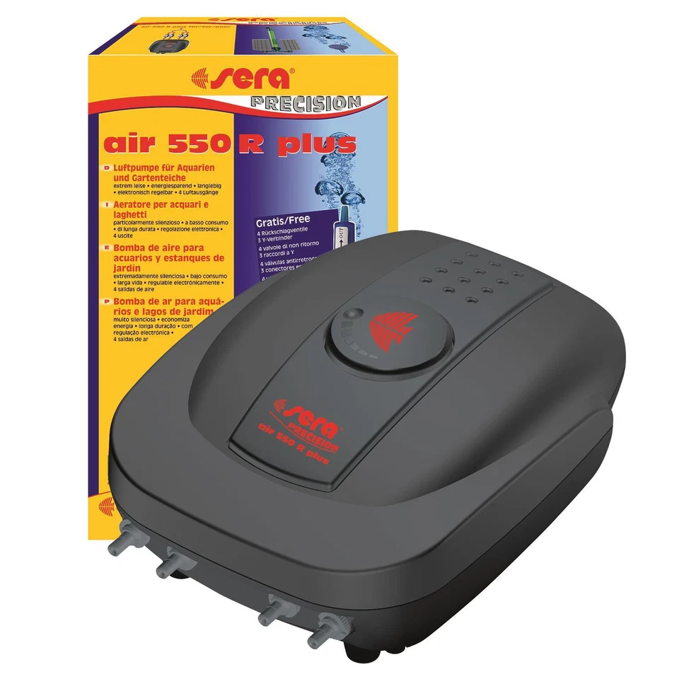sera air 550 R plus - Membranpumpe, Luftpumpe, Sauerstoffpumpe Aquarium + Teich - Bild 1 von 1