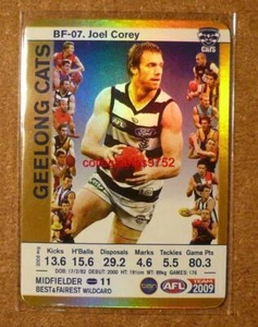 2009 AFL Teamcoach Best and Fairest BF-07 Joel Corey GOLD - Picture 1 of 1
