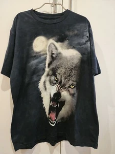 The Mountain Wolf Moon T- Shirt Men's Size Large Tee - Picture 1 of 4