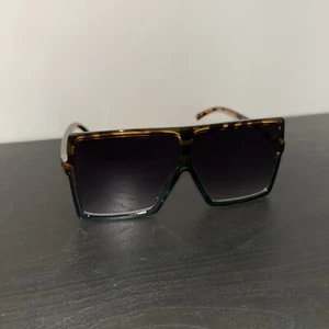Oversized Sunglasses Womens Square Flat Top Large Luxury Ladies UV400 Sunglasses - Picture 1 of 5