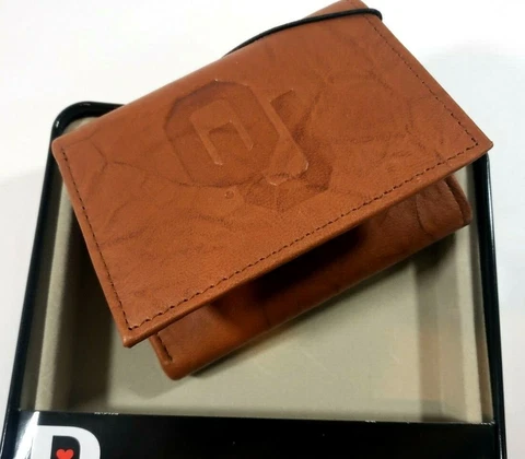 Oklahoma Sooners Laser Engraved Brown  Billfold Wallet Ship Midwest  Fast Cover