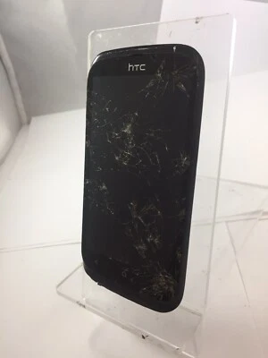HTC Desire X Unlocked Black Smartphone Cracked Incomplete 5MP CAMERA 4.0" screen - Image 1 of 4