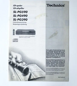 Original TECHNICS SL-PG590 /490 /390 CD-Player Owners Manual/Bedienungsanleitung - Bild 1 von 1