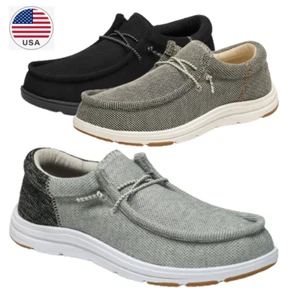 Men Mesh Lightweight Casual Shoes Slip On Comfortable Casual Loafer Shoes - Picture 1 of 20