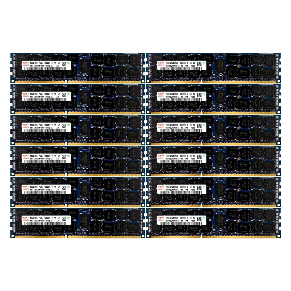 PC3L-10600 12x16GB HP Proliant ML350E ML350P SL210T SL230S SL250S G8 Memory Ram - Image 1 of 1