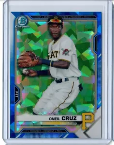 Oneil Cruz 2021 Bowman Chrome Sapphire BCP-24 REFRACTOR ROOKIE PIRATES RC - Bild 1 von 1