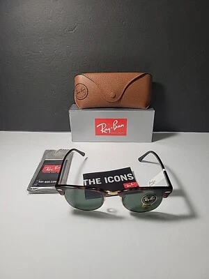 Ray-Ban 0RB3016 Ray-Ban Clubmaster Simulación Tortuga En Arista **NUEVO CON ETIQUETAS** Foto 1 de 4