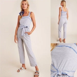 Anthropologie SATURDAY SUNDAY Madeline Jumpsuit Size XS Blue Lounge 77-39 - Picture 1 of 16