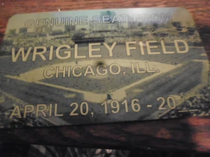 CHICAGO CUBS WRIGLEY FIELD Stadionsitz PLAKETTE - Bild 1 von 1