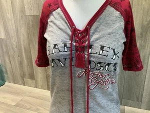 Harley Davidson kurzärmliges transparentes Damenshirt Größe X-Small - Bild 1 von 12