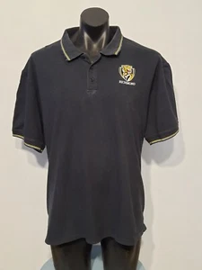 AFL Richmond Tigers Men's Size 3XL Soft Black Cotton Polo Shirt Official AFL - Bild 1 von 8