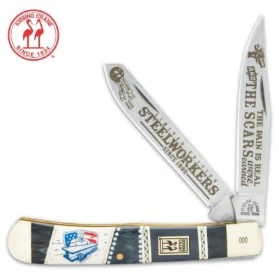 Cuchillo de bolsillo Bon Kissing Crane Limited Steel Workers Trapper 2 hojas (FVS029859) Foto 1 de 4