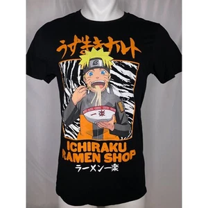 Naruto Shippuden Ichuraku Ramen Shop Japan Noodles Black T-Shirt Men's MEDIUM - Picture 1 of 8