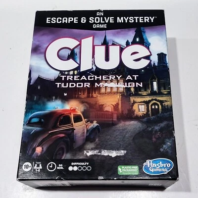 Clue Treachery At Tudor Mansion, Escape & Solve Mystery Crime Board Game Sealed - Image 1 of 4