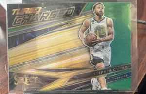 Stephen Curry 2022-23 Panini Select Turbo Charged Green Prizm No. 7 - Warriors - Picture 1 of 2