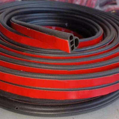 Rubber Weatherstrip0M Double Layer L-Shape Seal Strip Car Door Hood Trunk Edge Foto 1 de 4