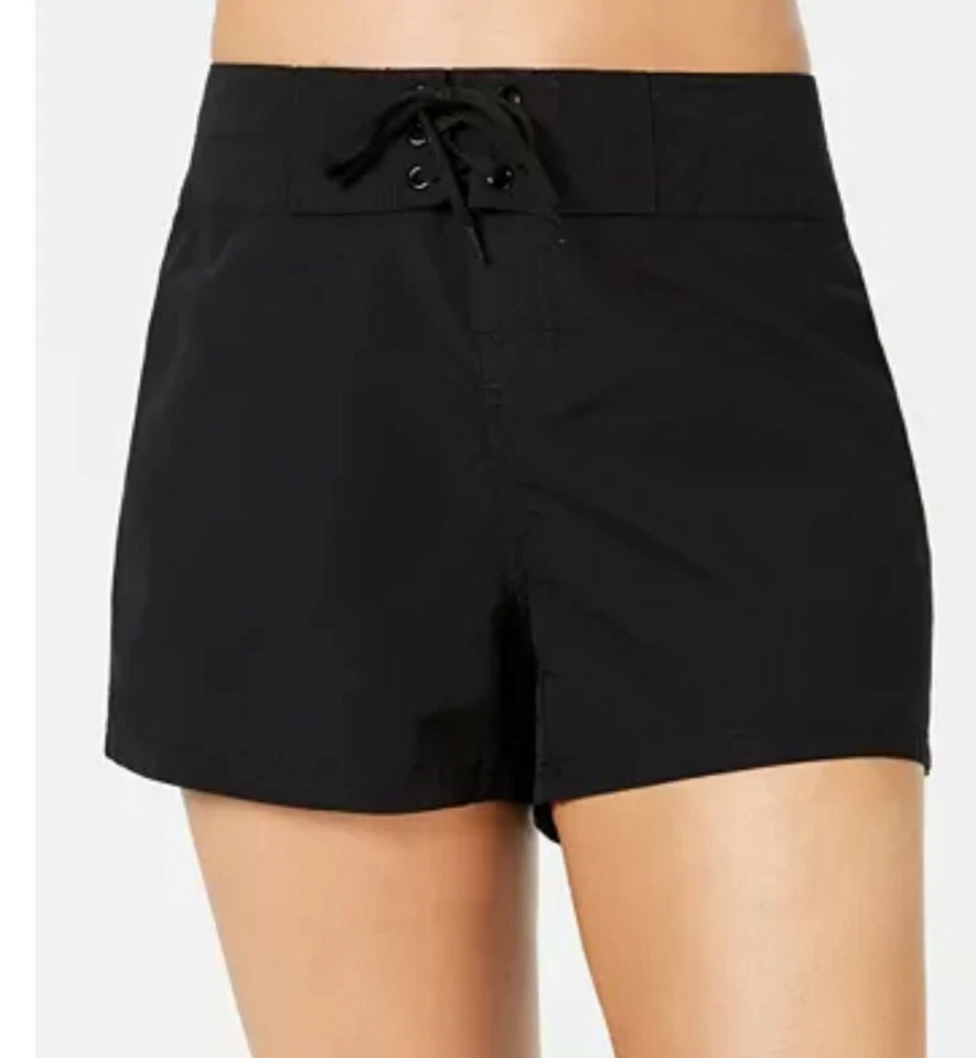Island Escape Board Shorts Swimsuit Cover Up Womens Size  6 Black  - Image 1 of 2