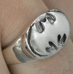 12g Batman Fledermausflügel Dunkler Ritter Superheld 925 Sterlingsilber Herren Solider Ring - Bild 1 von 12