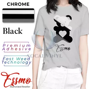 Chrome Black Heat Transfer Vinyl Laser HTV T-Shirt 20" Wide Iron On /Heat Press - Picture 1 of 7