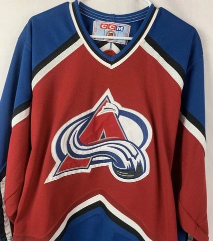 Vintage CCM Colorado Avalanche Jersey NHL Hockey Sewn Mens Medium 90s Cover