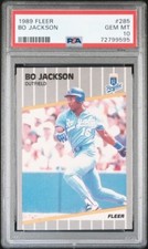 1989 Fleer #285 Bo Jackson PSA 10 Gem Mint (BRAND NEW SLAB!) Kansas City Royals